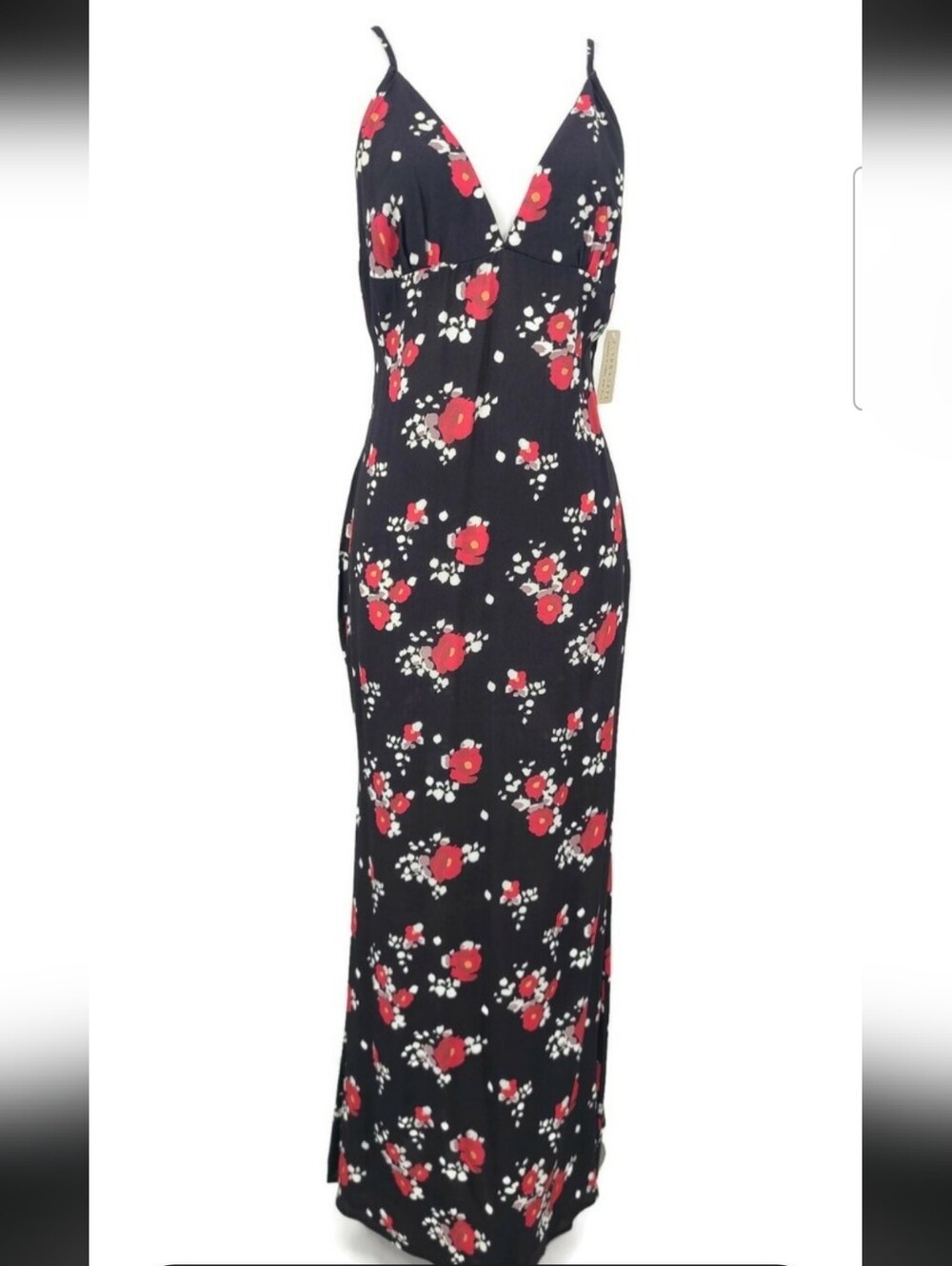 Flynn Skye black floral maxi M Made In LA